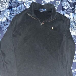 Polo Ralph Lauren Sweater Mens Size XL black Quarter Zip